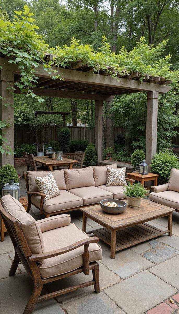Rustic Farmhouse-Inspired Backyard