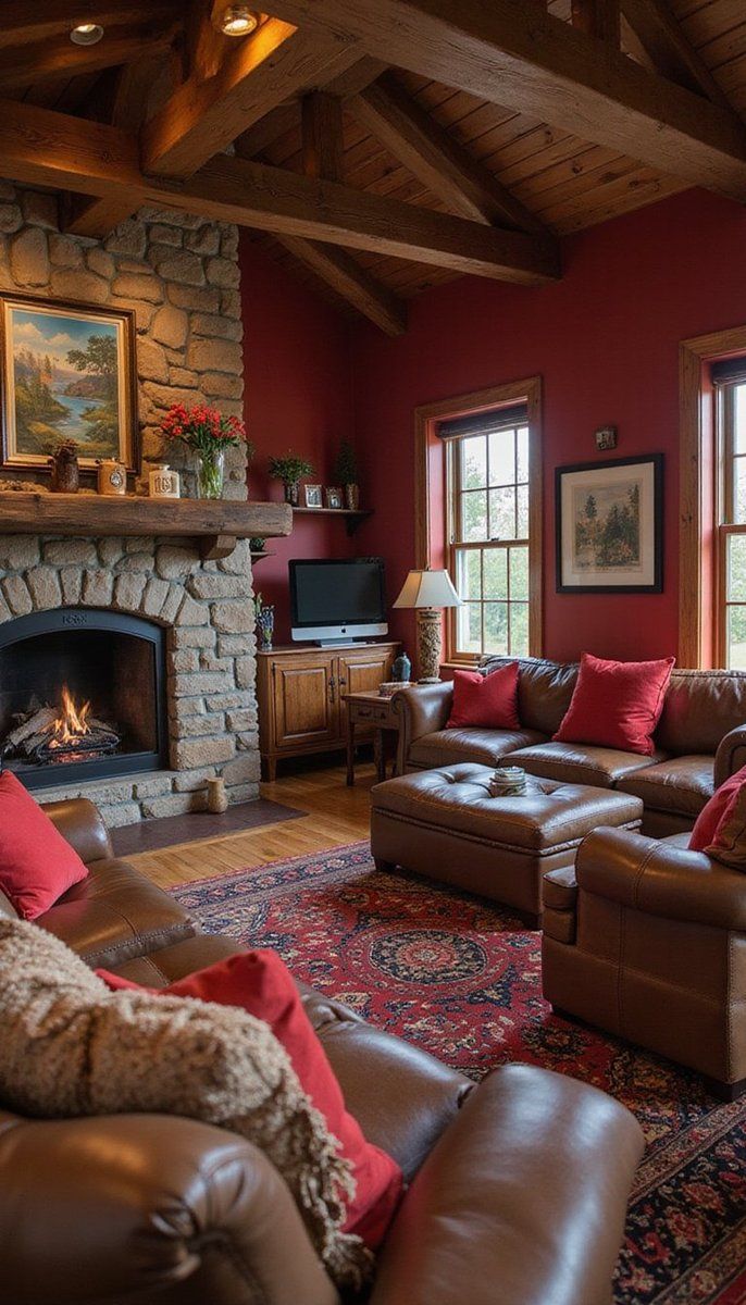 Rustic Reds: Cozy Warmth