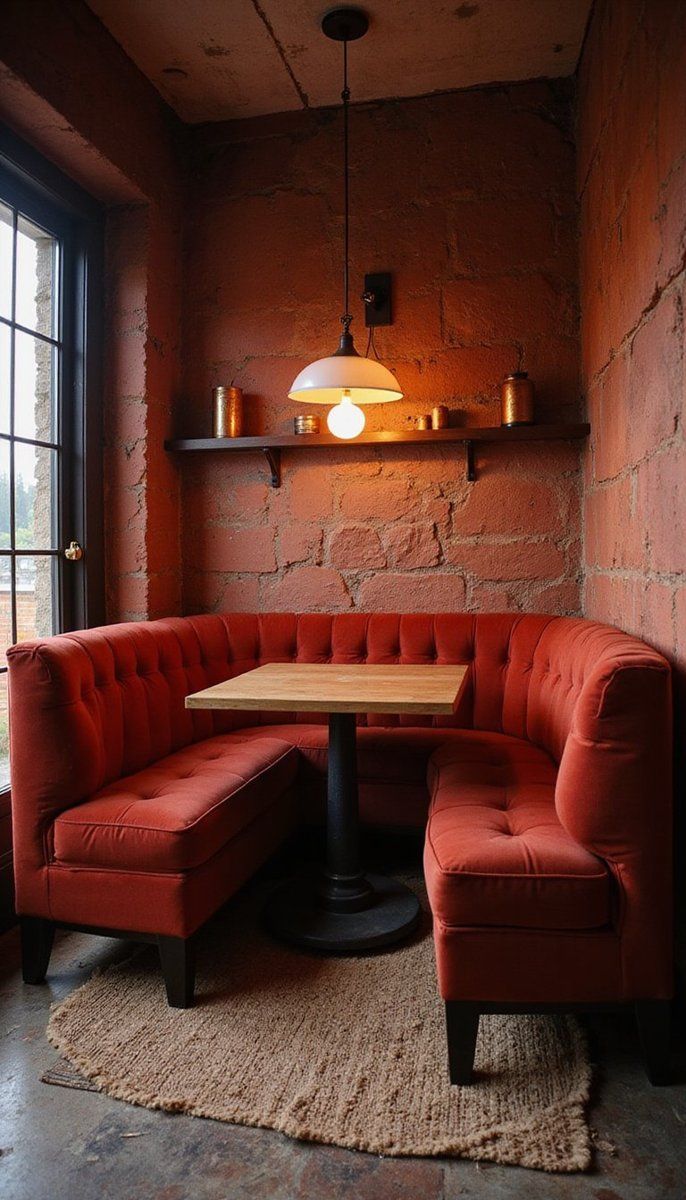 Rusty red and copper tones