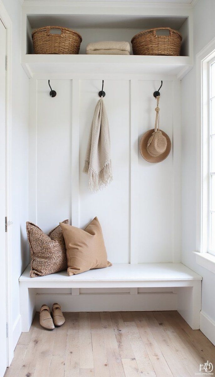 Scandinavian simplicity with white and natural wood
