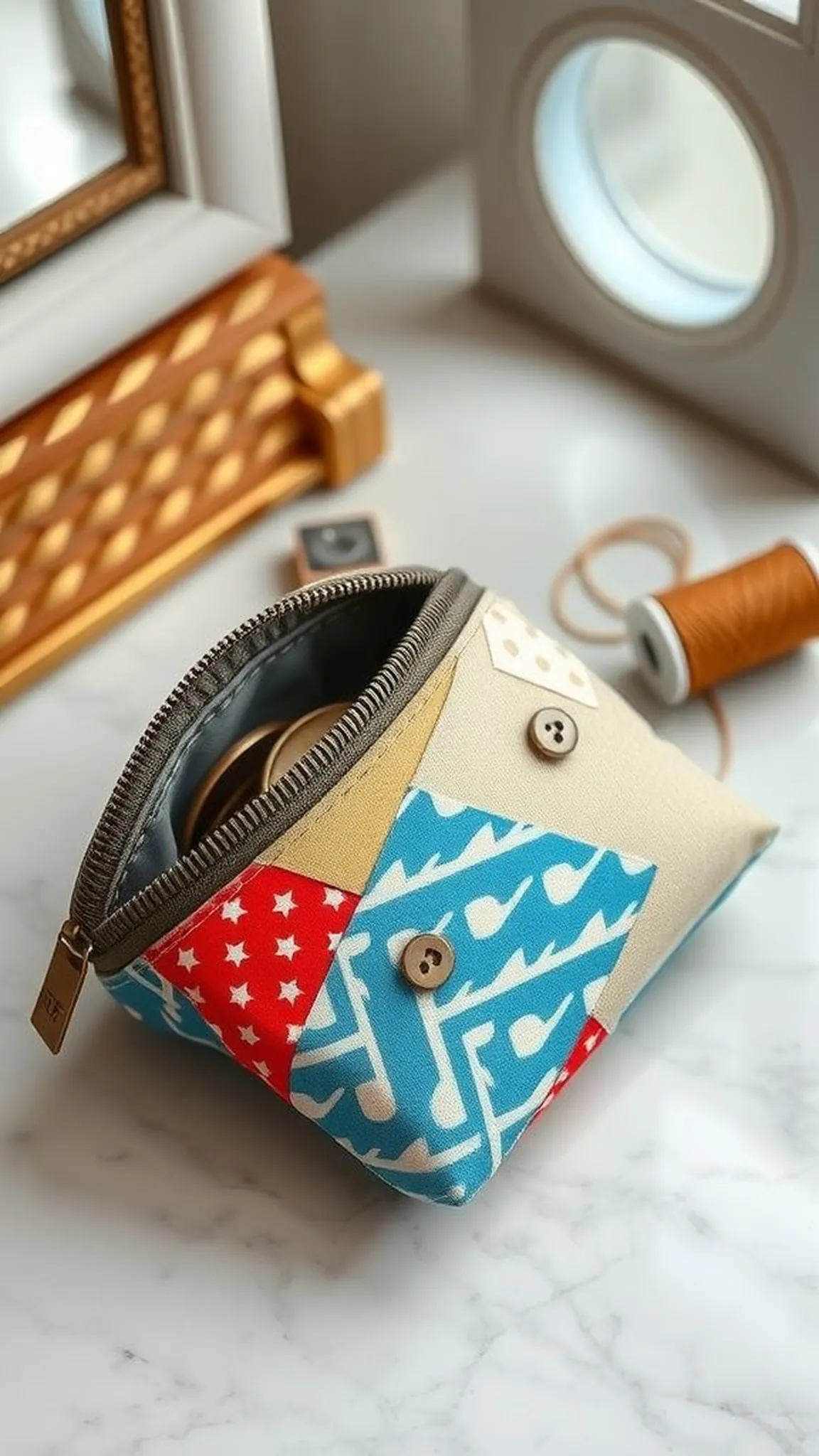 Mini zip pouch for coins and tiny objects