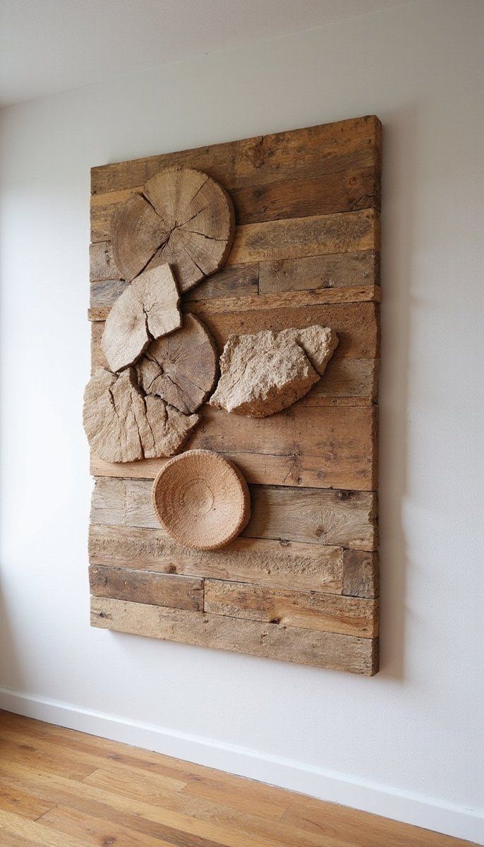 Sculptural Features with Reclaimed Wood