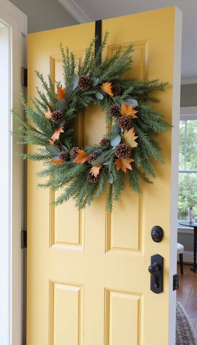 Seasonal wreaths for a cheerful welcome