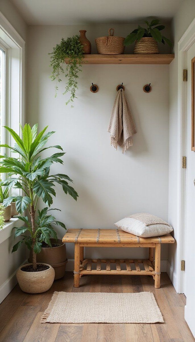 Serene Zen with natural greenery accents