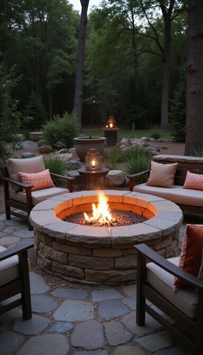 Set up a cozy fire pit area