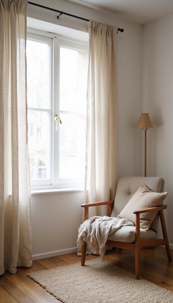 Simple elegance with natural linen drapes