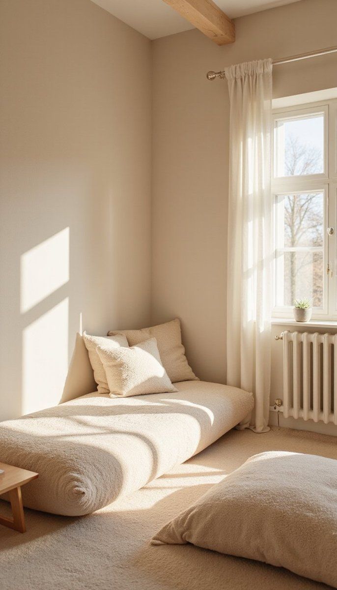 Soft beige for a gentle ambiance