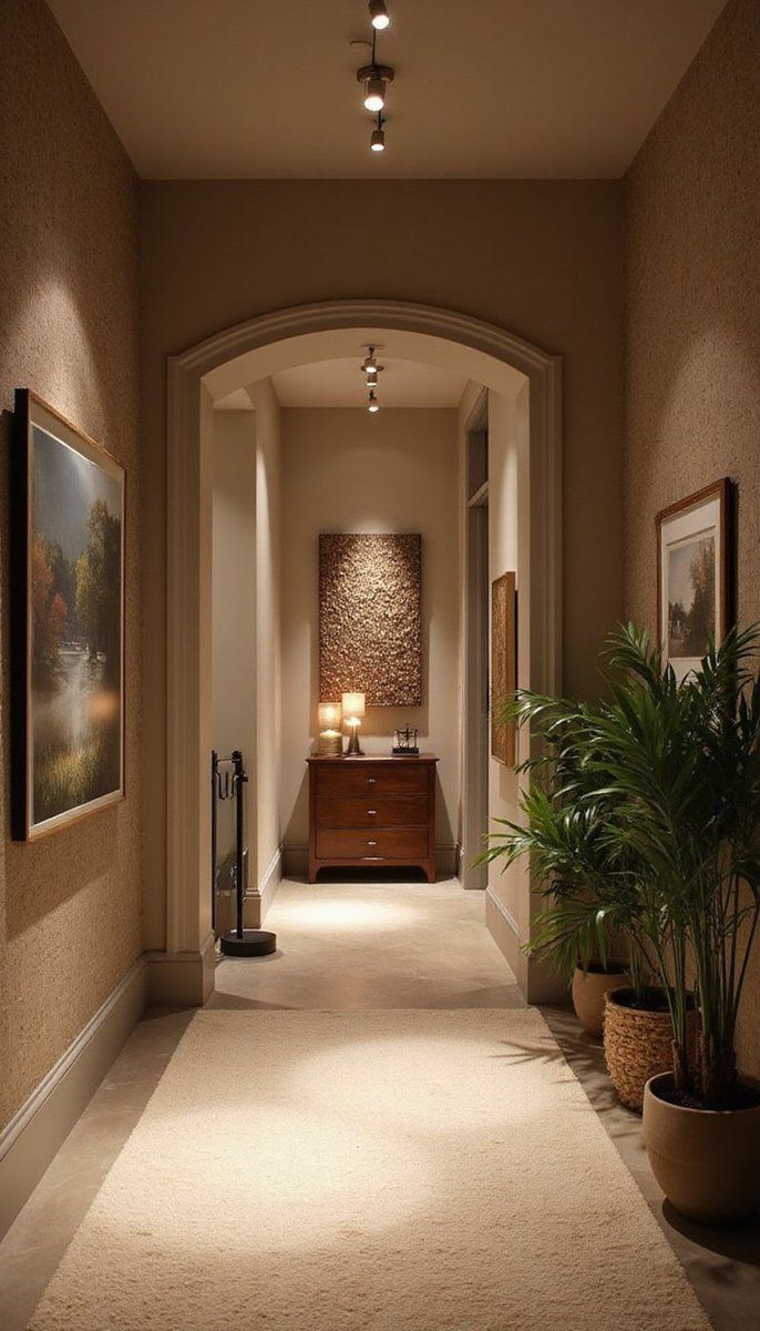 Soft track lighting for the hall