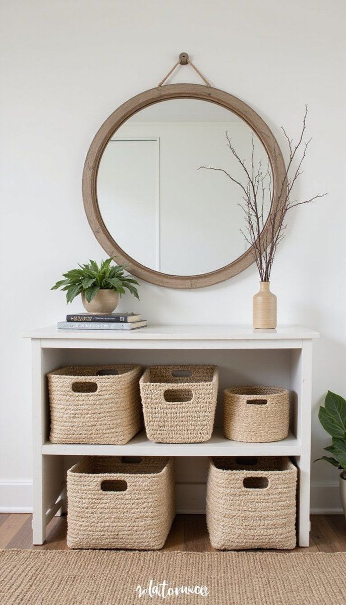 Soft woven baskets for tidy storage