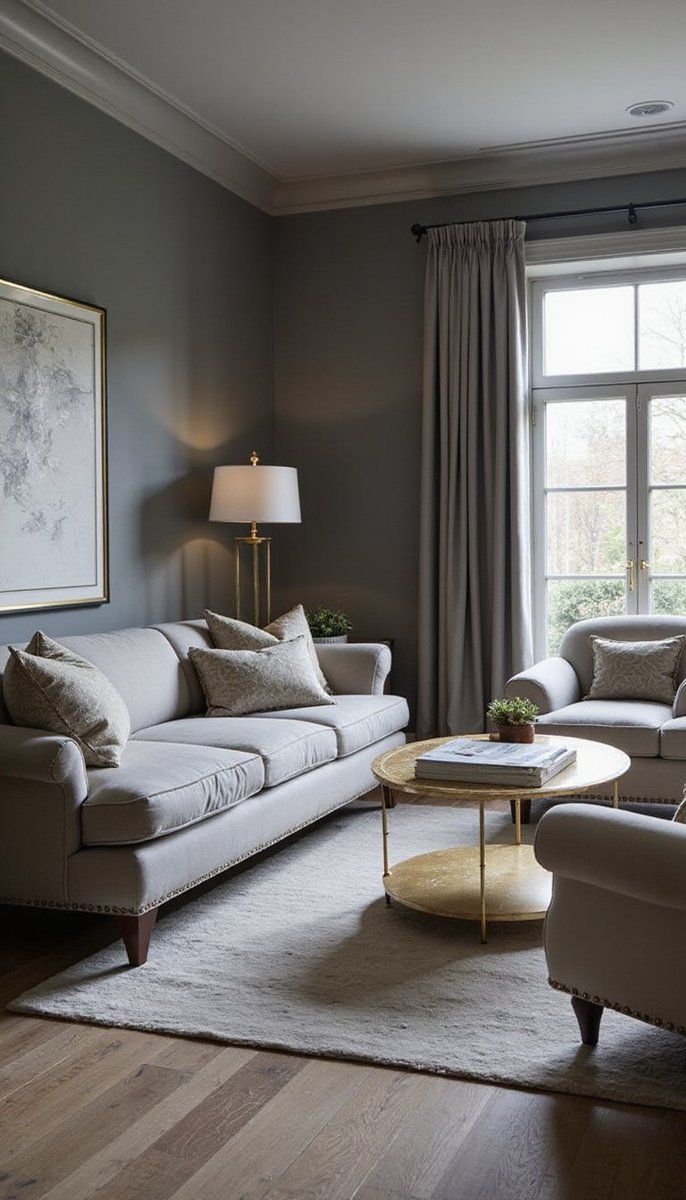 Sophisticated Grays with Metallic Accents