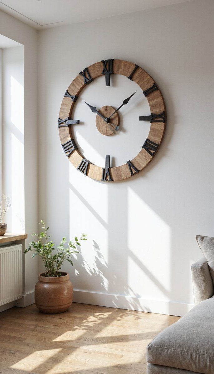 Statement Piece: Oversized Wall Clock