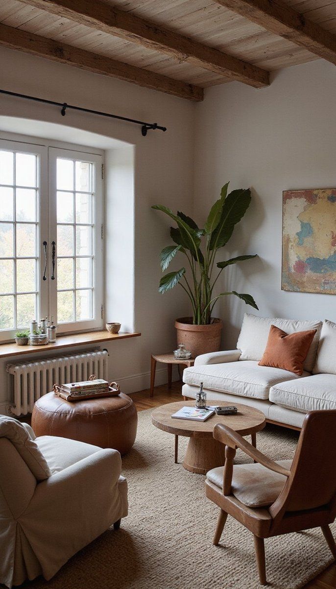 Subtle elegance of leather accents