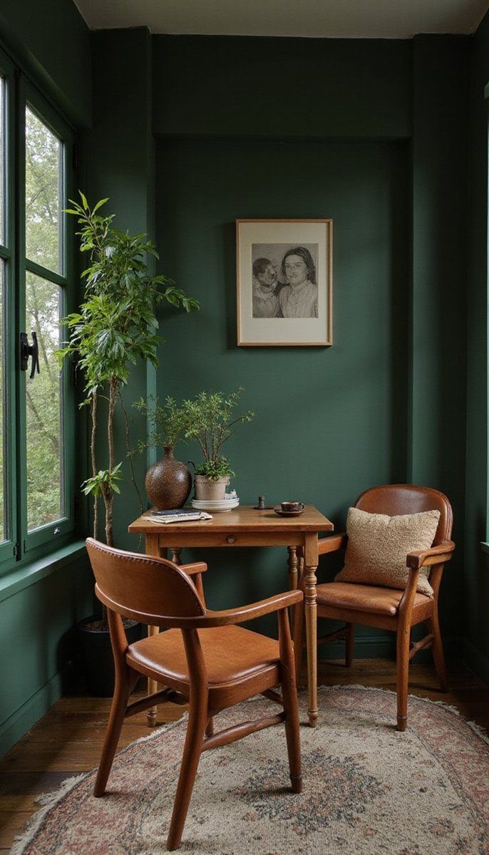 Subtle greens and rustic vibes