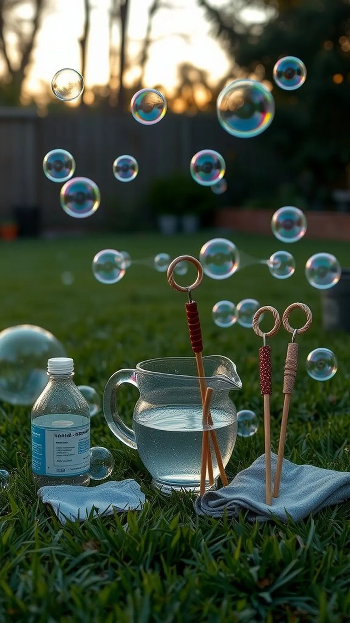 Simple bubble wands that make giant bubbles