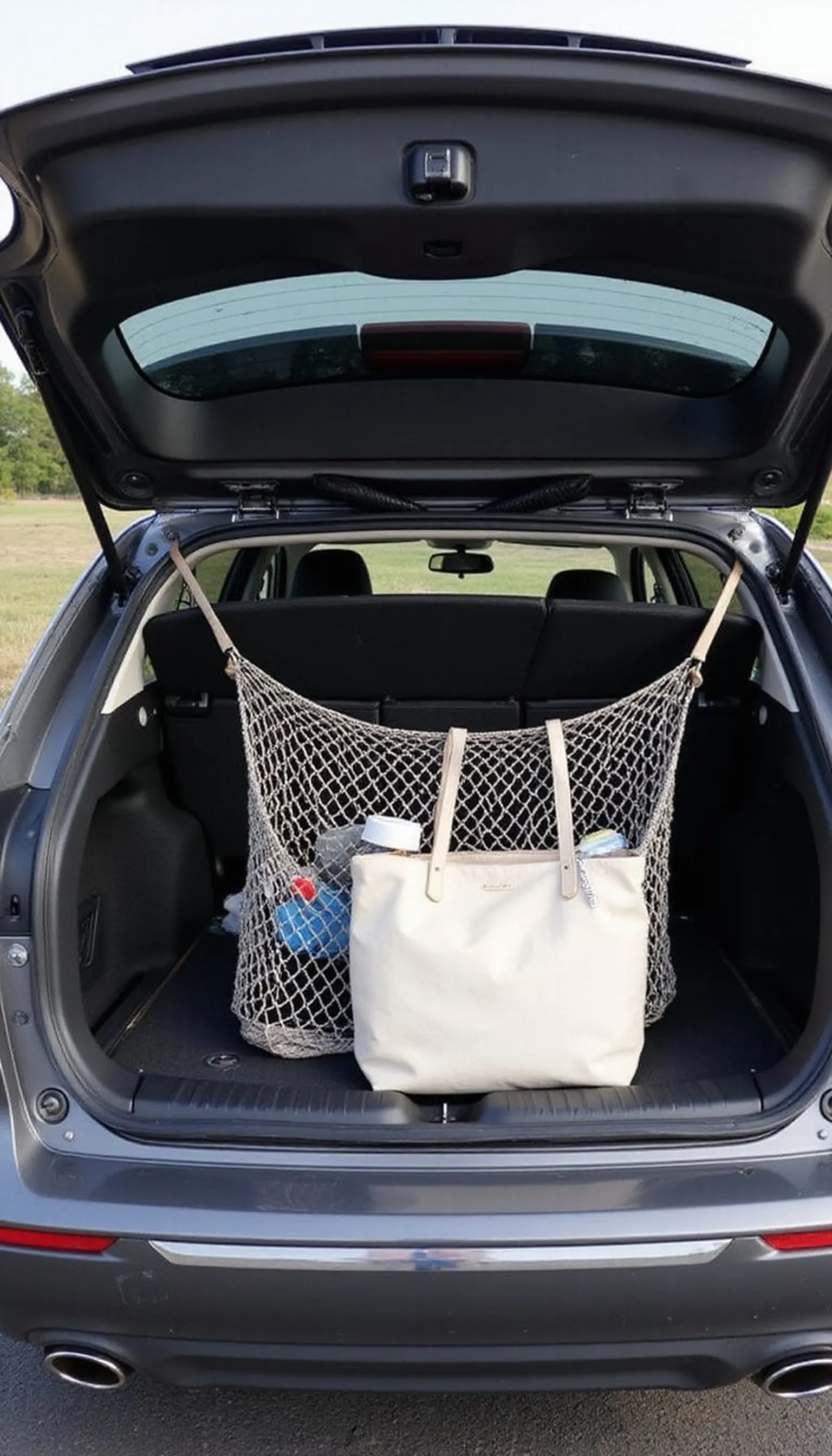 Mesh cargo net for loose item control