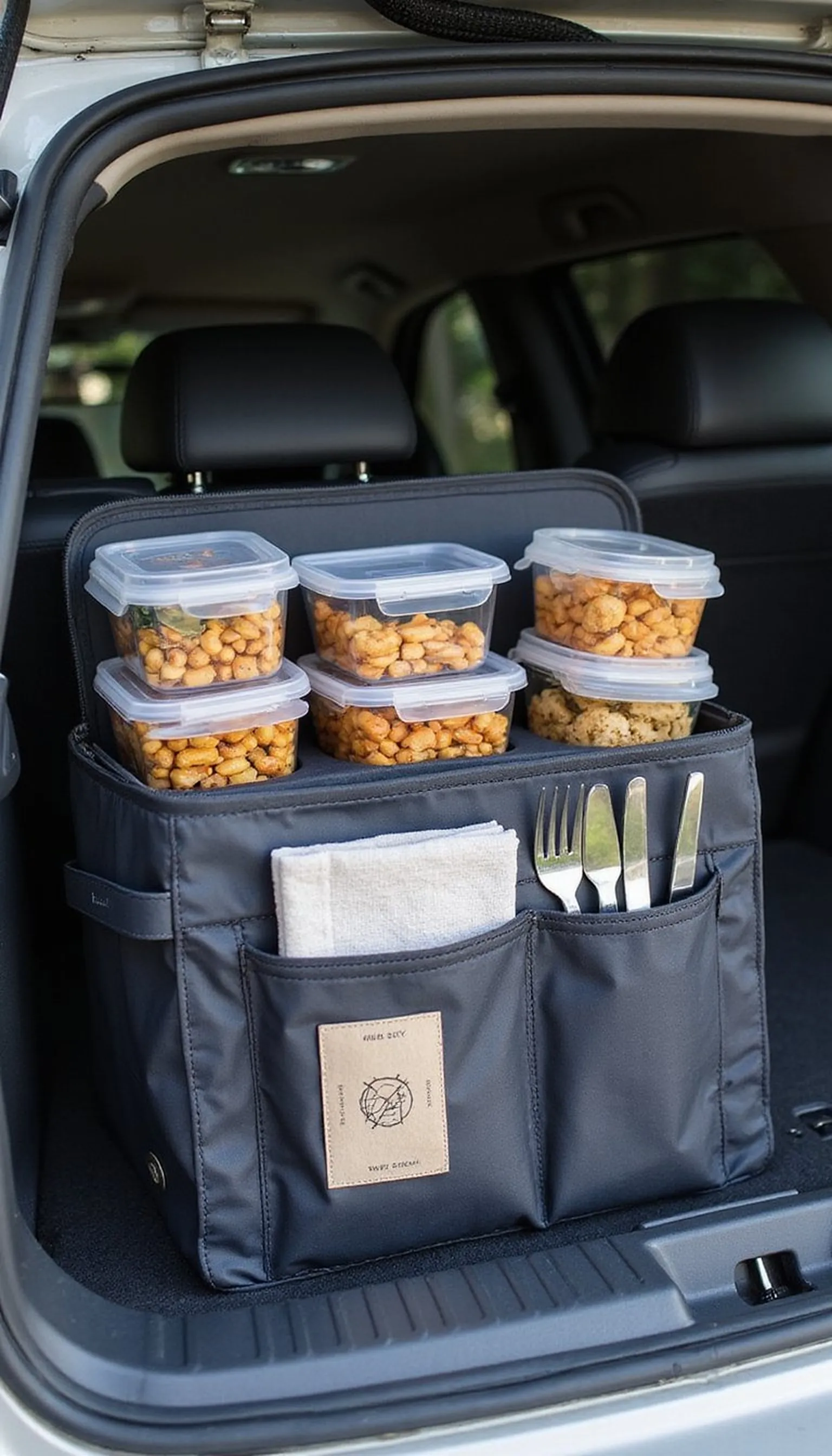 Reusable snack containers and utensil kit