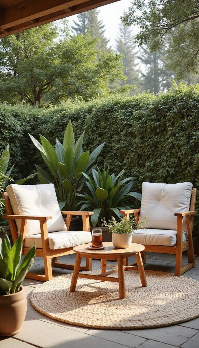Sustainable wood furniture for the outdoors