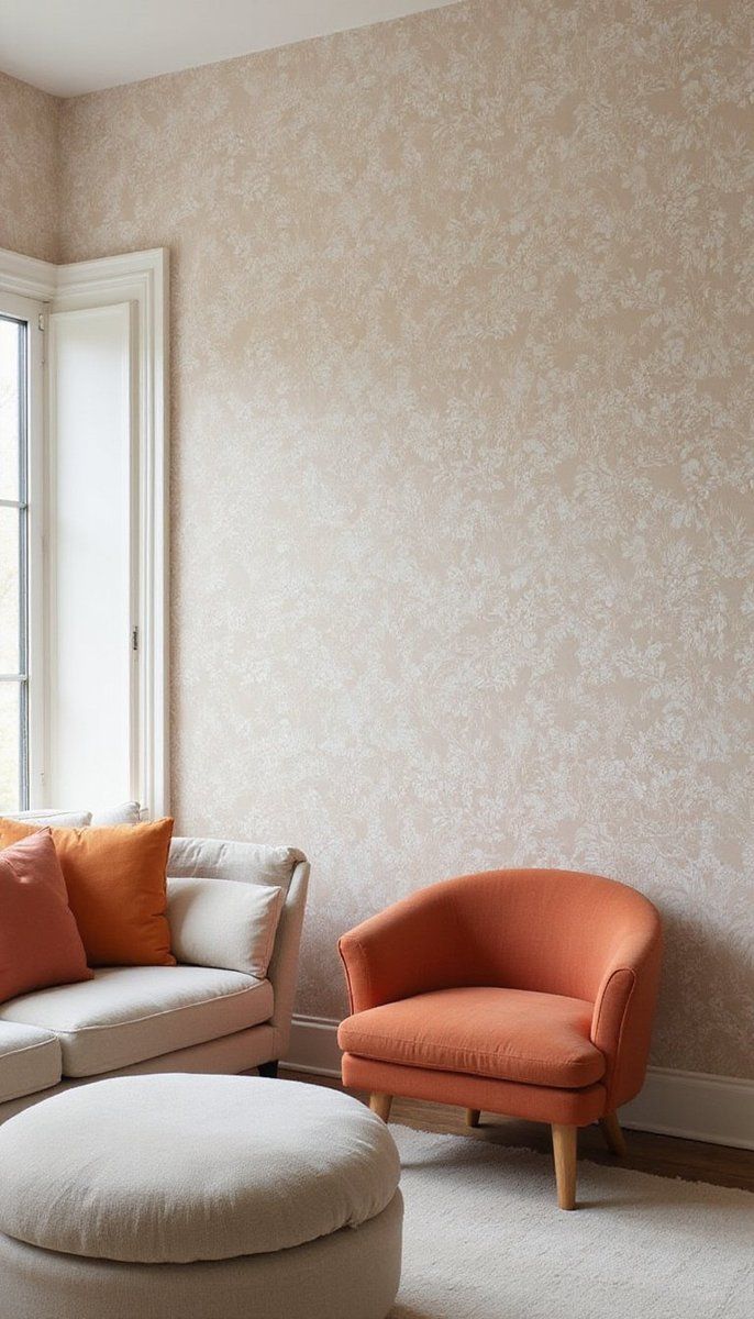 Textured wallpaper to enliven walls