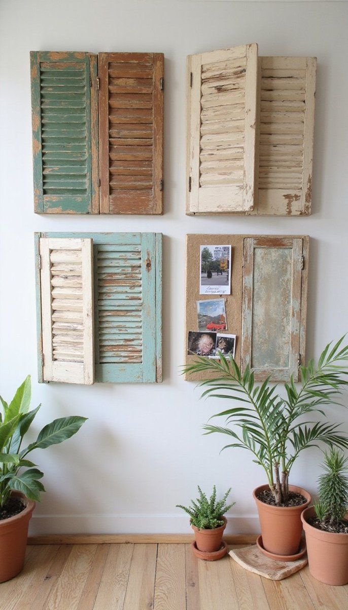 Upcycle Old Shutters into Wall Art