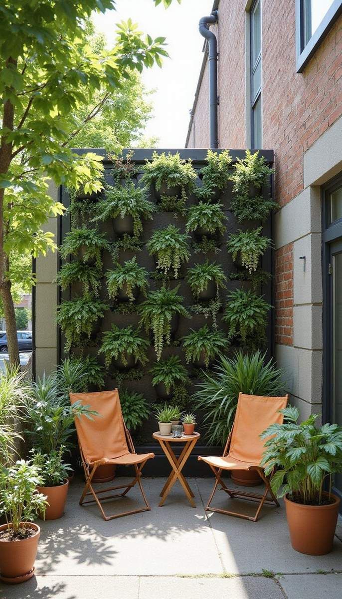 Urban garden corner for small spaces
