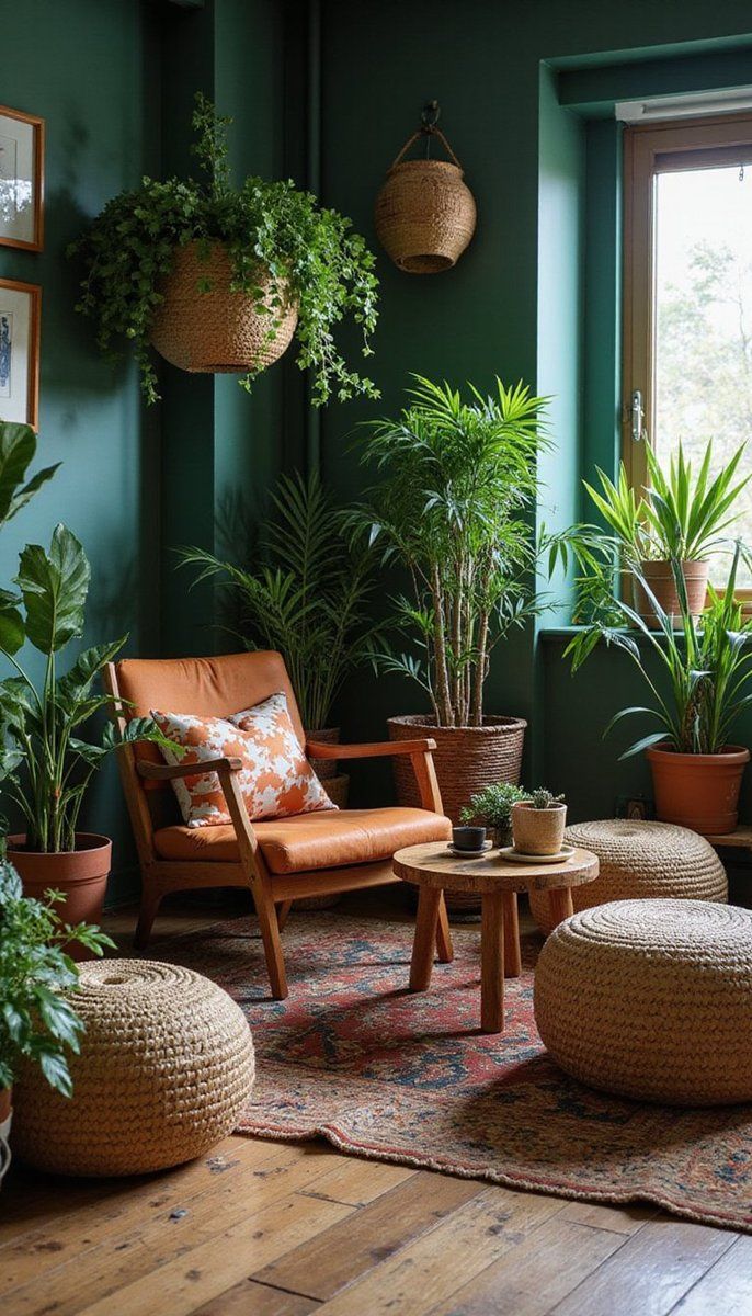 Urban jungle with earthy tones