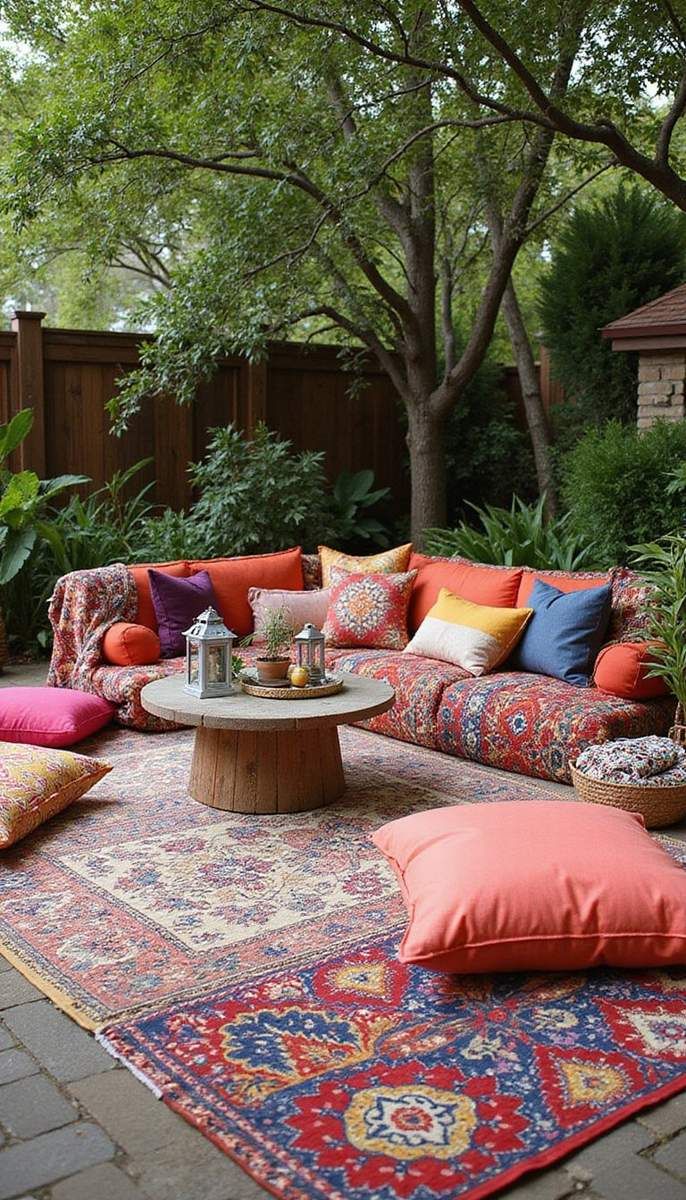 Vibrant Bohemian Garden Lounge