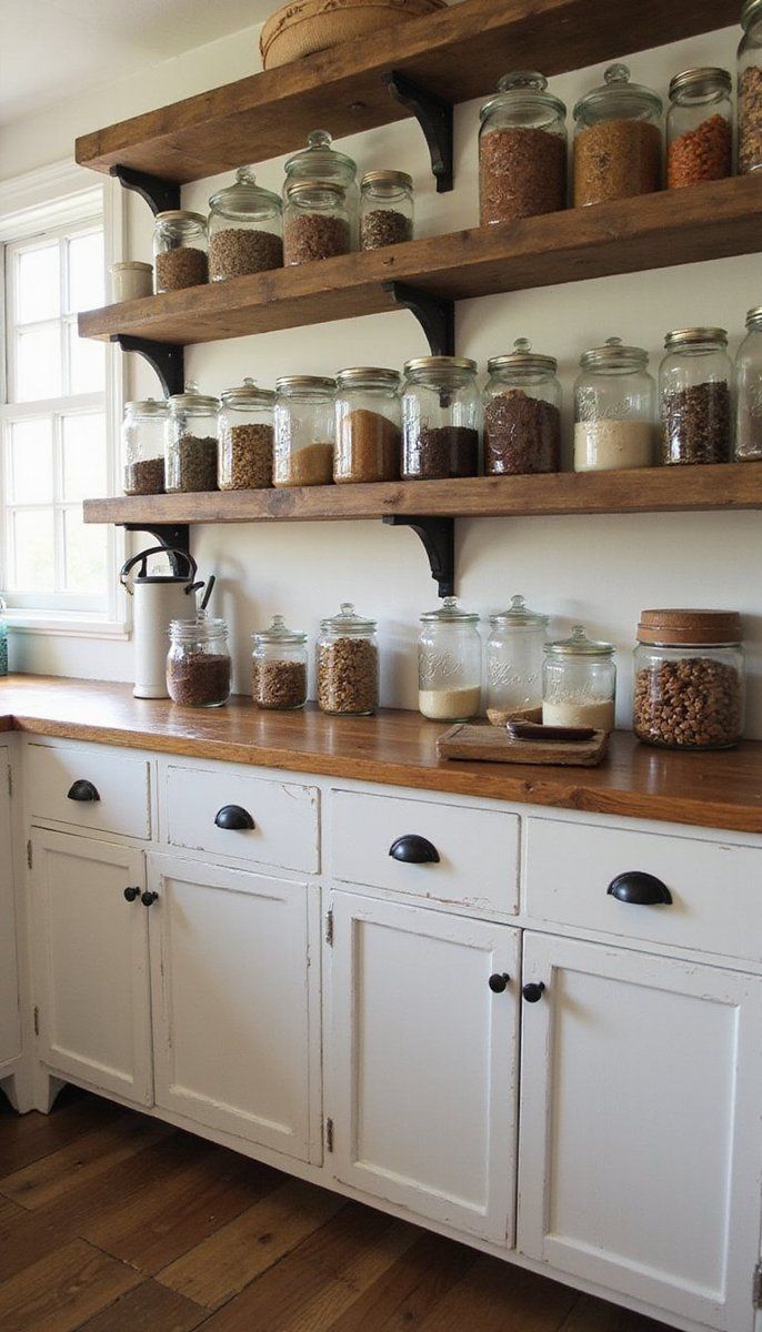 Vintage glass jars for chic storage