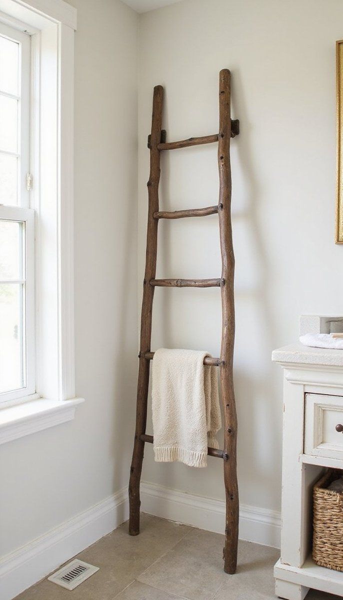 Vintage ladder towel rack charm