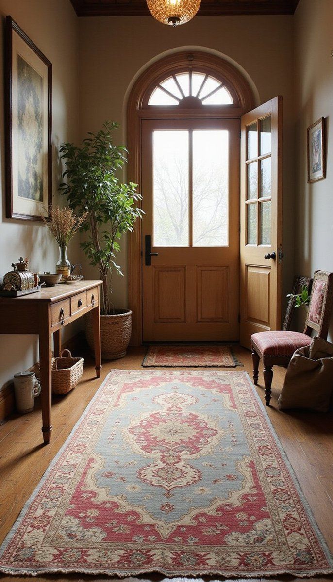 Vintage Rugs for a Cozy Entrance