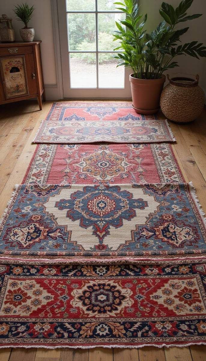 Vintage rugs for texture and warmth