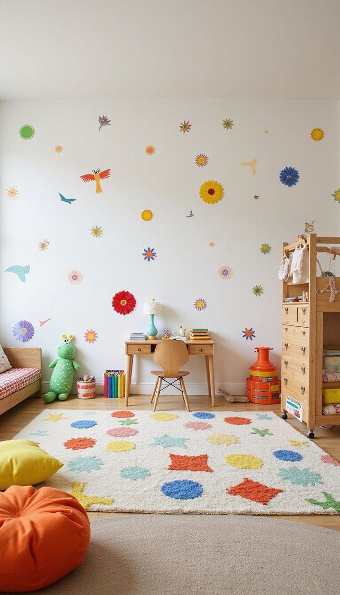 Vinyl wall decals for playful touches