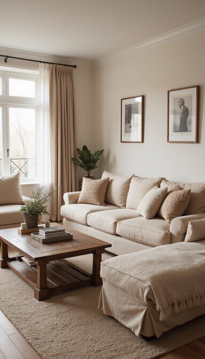 Warm neutrals for a cozy touch