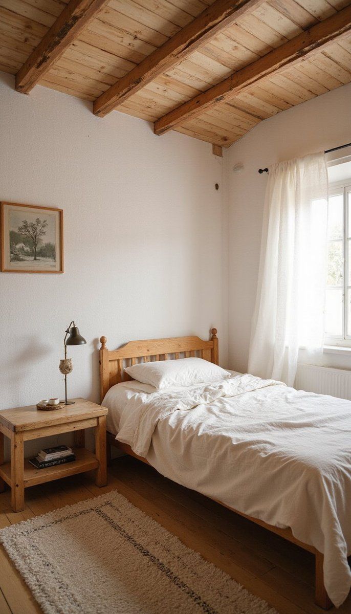 Warm white backdrop for rustic charm