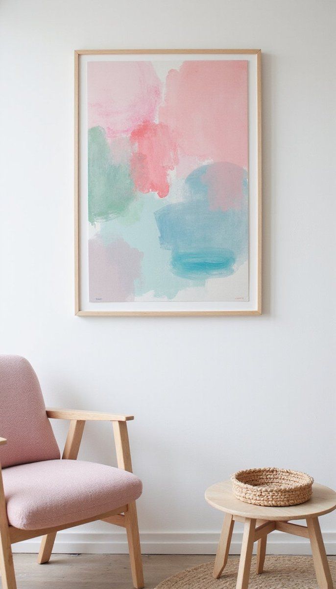 Whimsical Wall Art with Pastel Hues