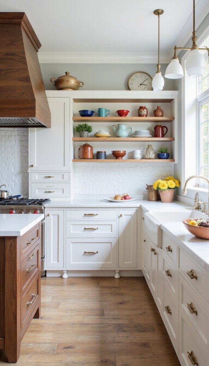 White and walnut classic mix