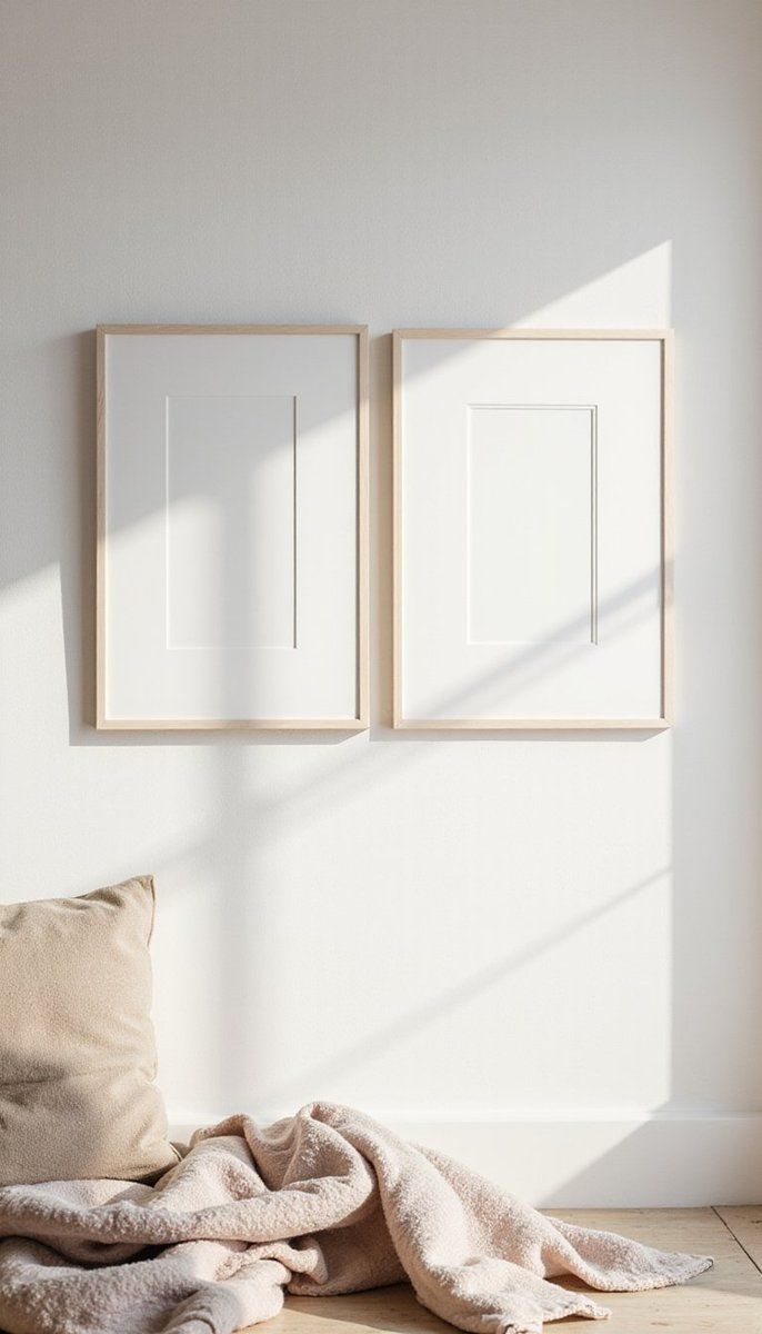 White Framed Canvas for Subtle Texture