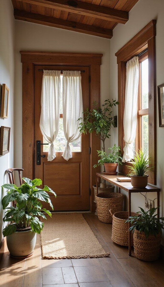 Wooden elements for a rustic touch