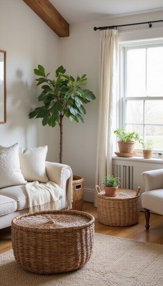 Woven Baskets for Storage and Decor
