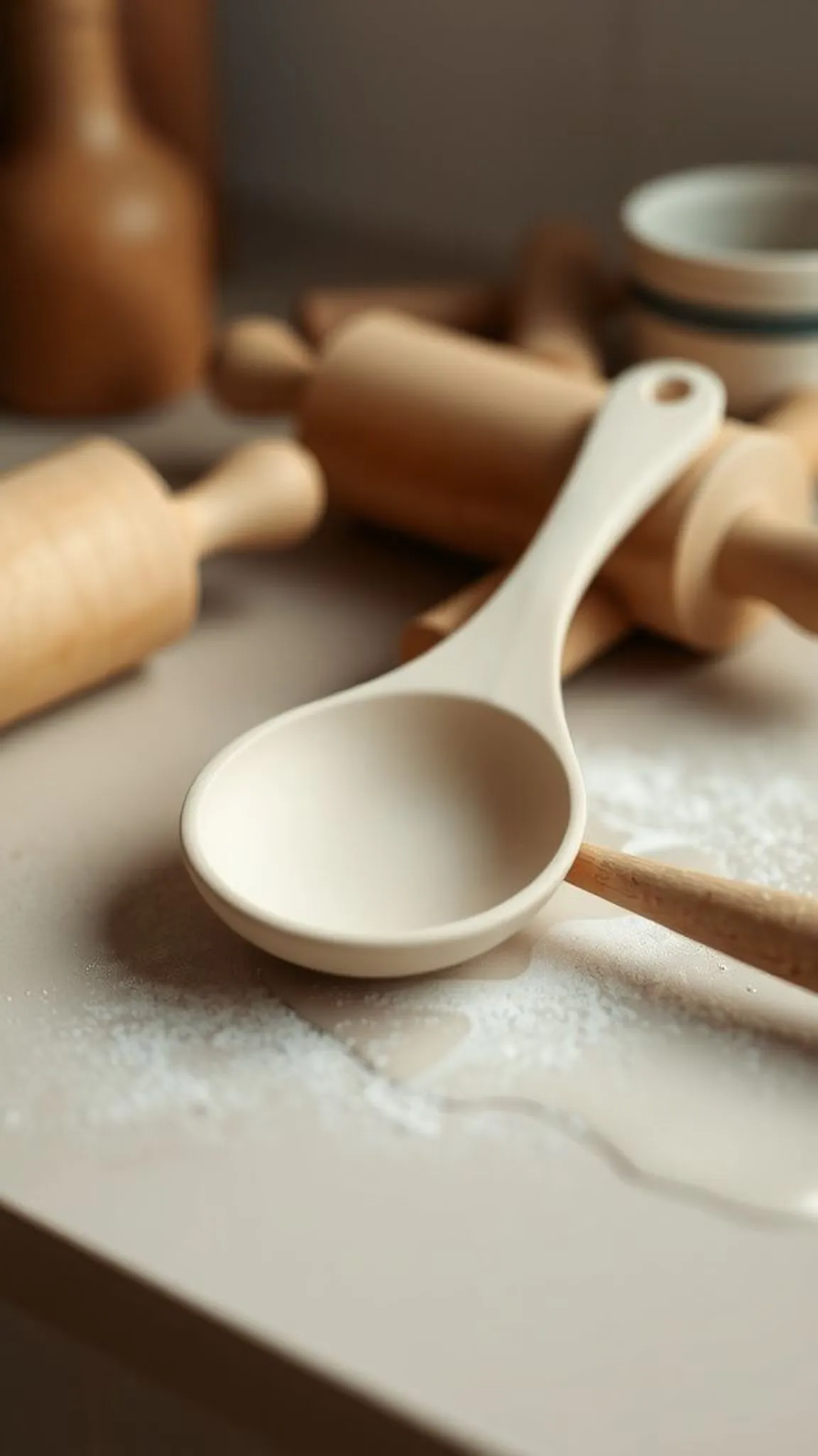 Decorative spoon rests with subtle curve