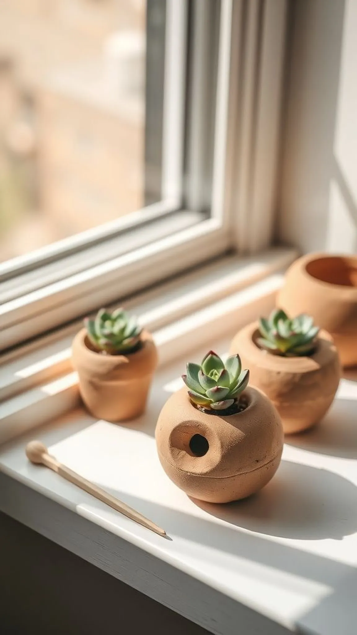 Little succulent planters with drainage flair