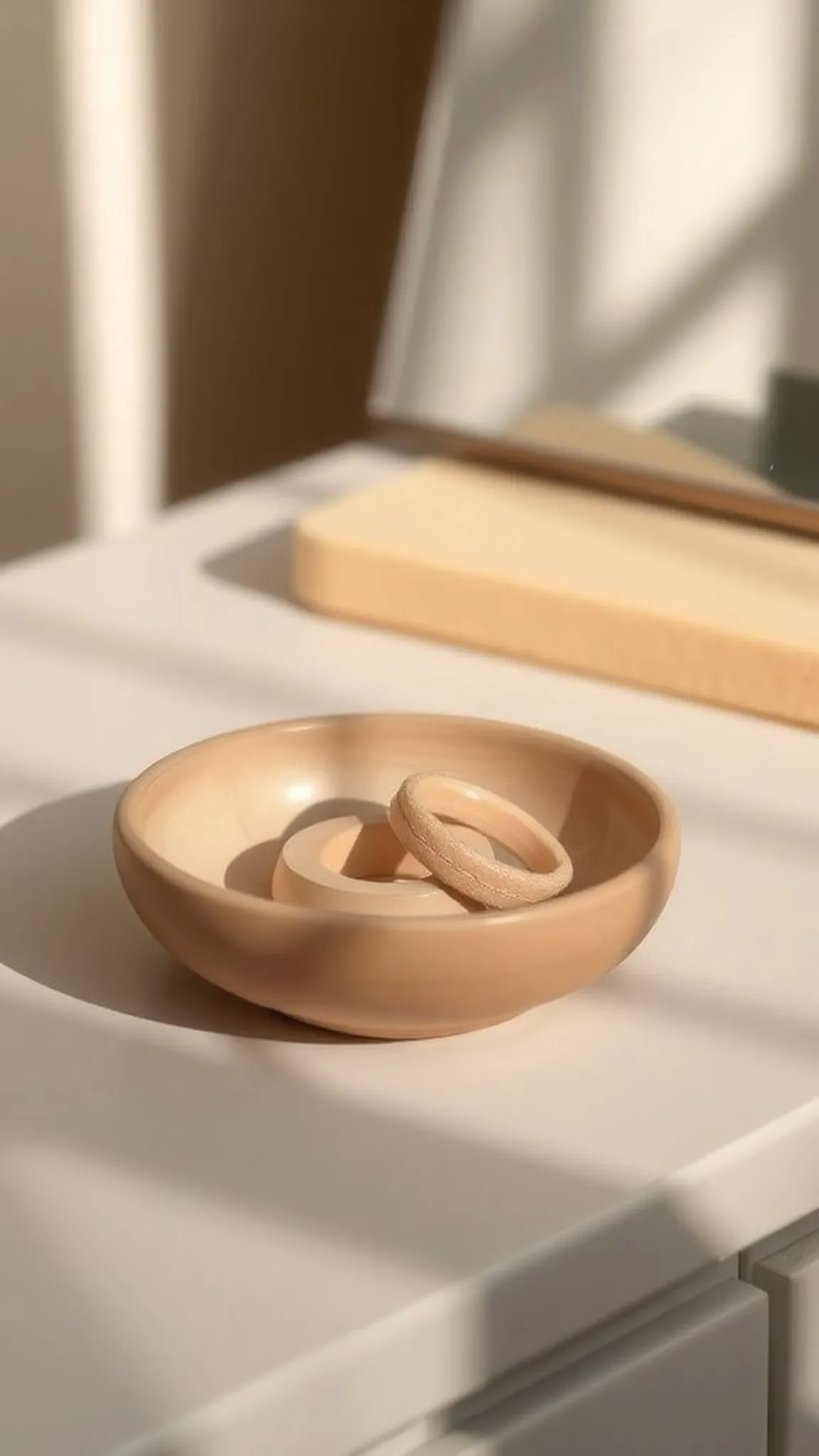 Minimalist ring dishes with gentle slope