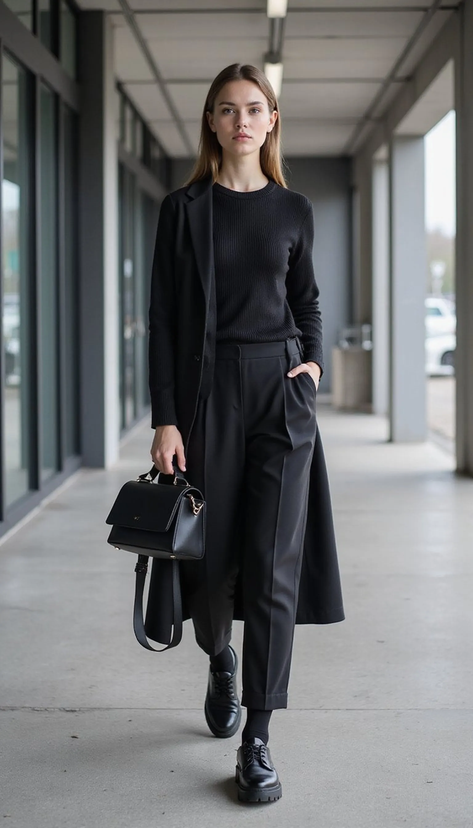 Minimalist black capsule for seamless travel