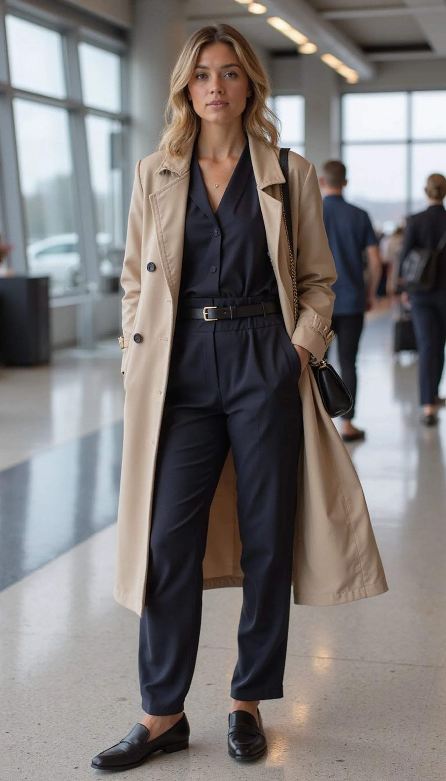 Streamlined jumpsuit for one-piece convenience