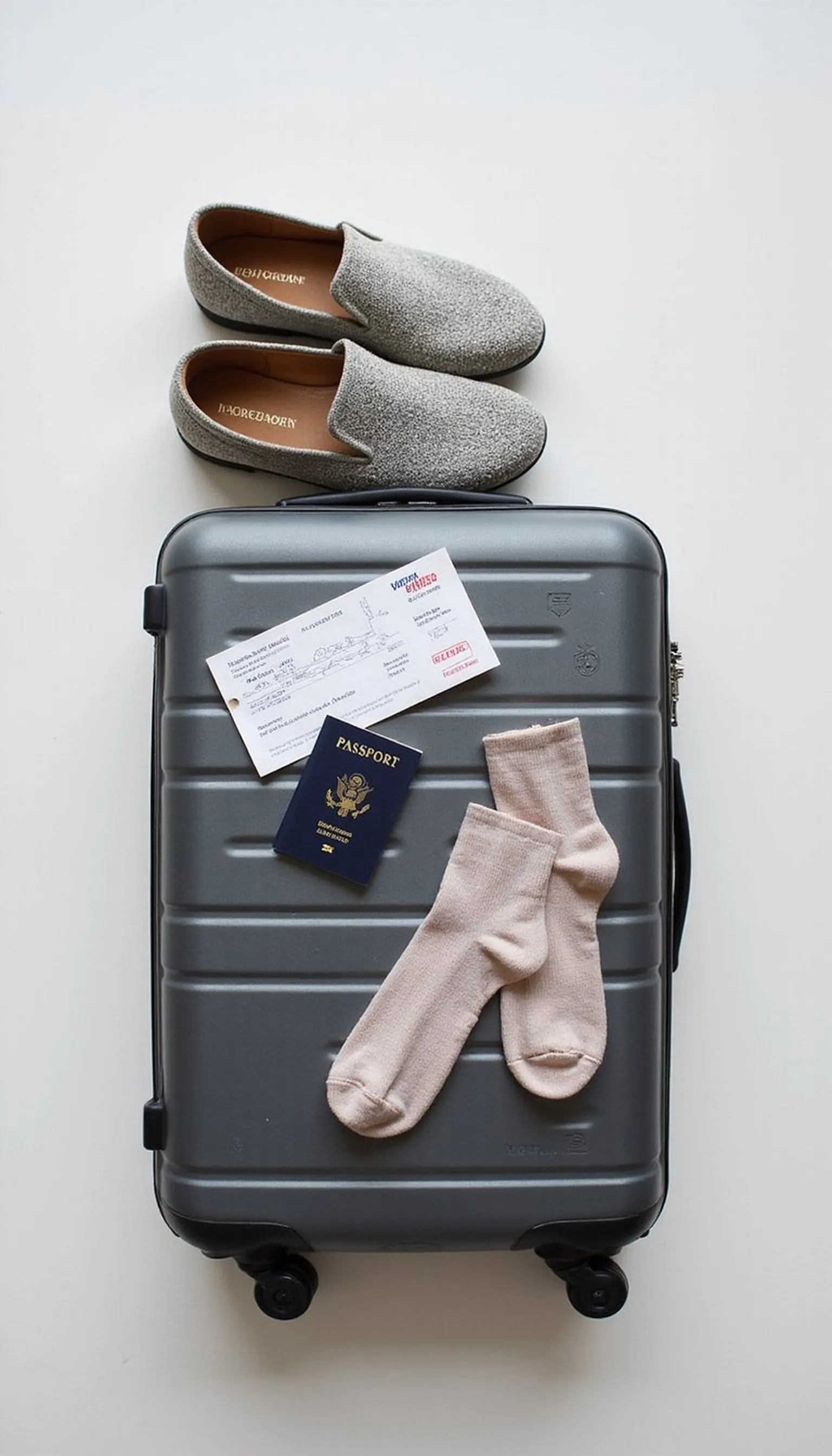 Slip-on shoes for a faster security exit