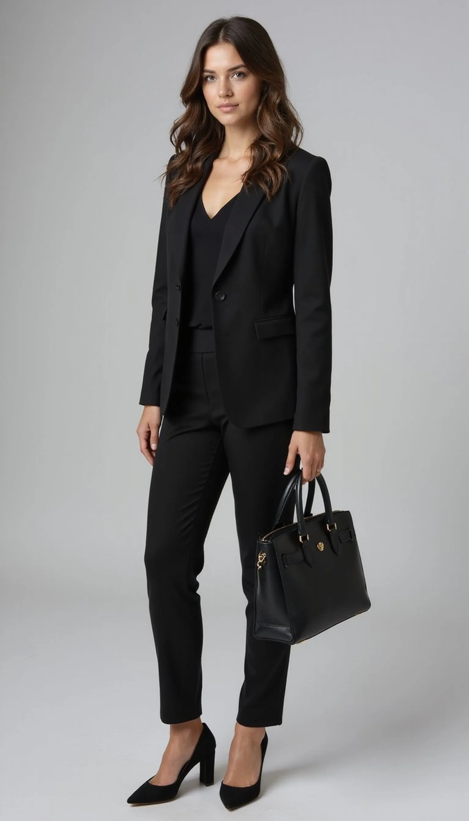 Black tailored suit: powerfully understated