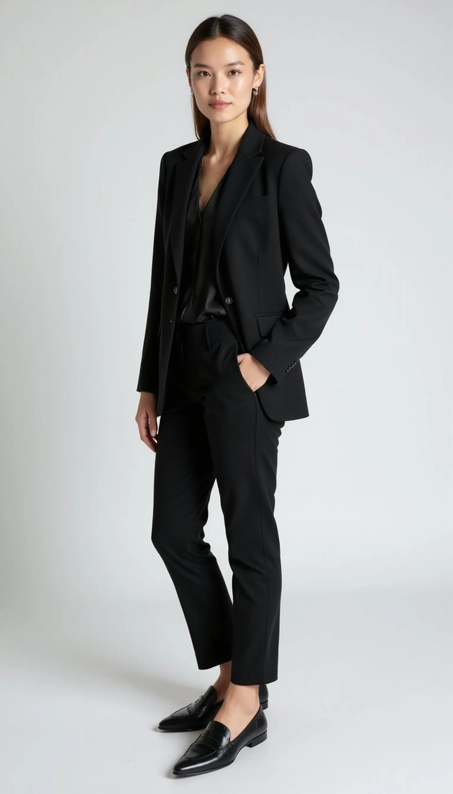 Work-ready black blazer and trousers