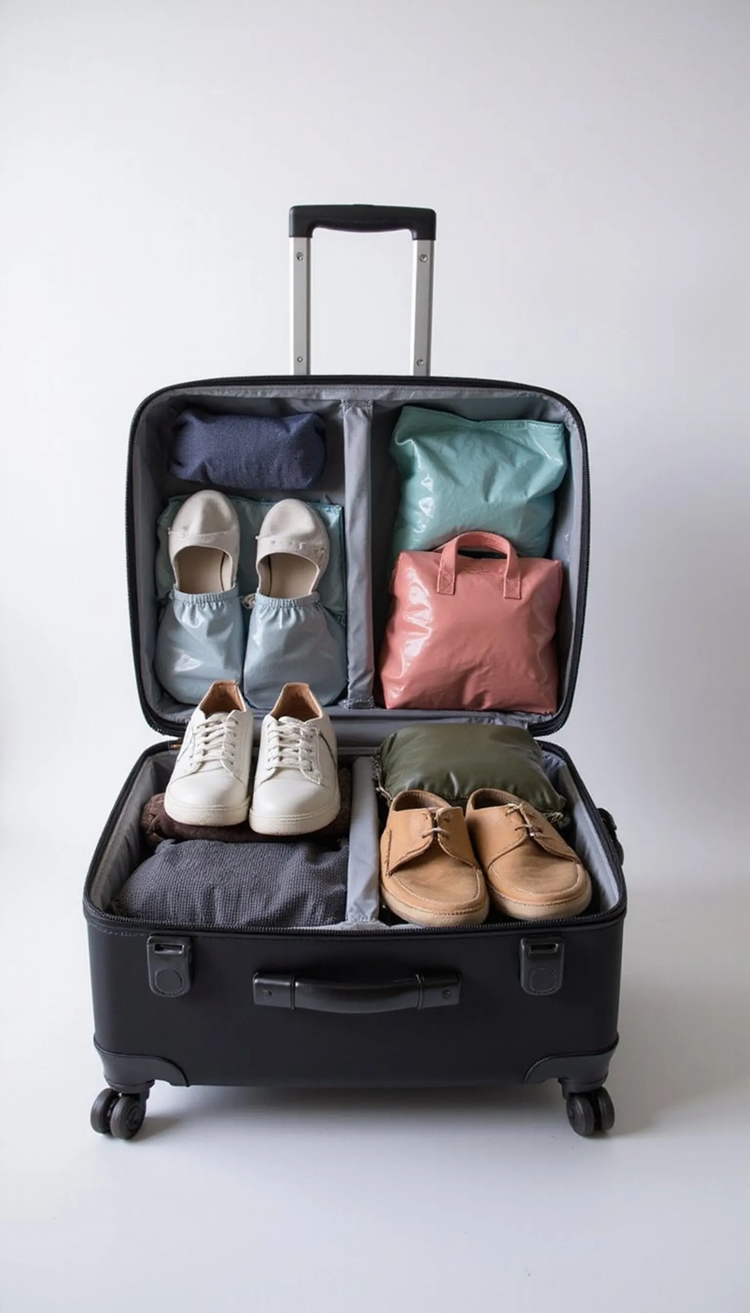 Distribute weight: pack heavy items low and centered