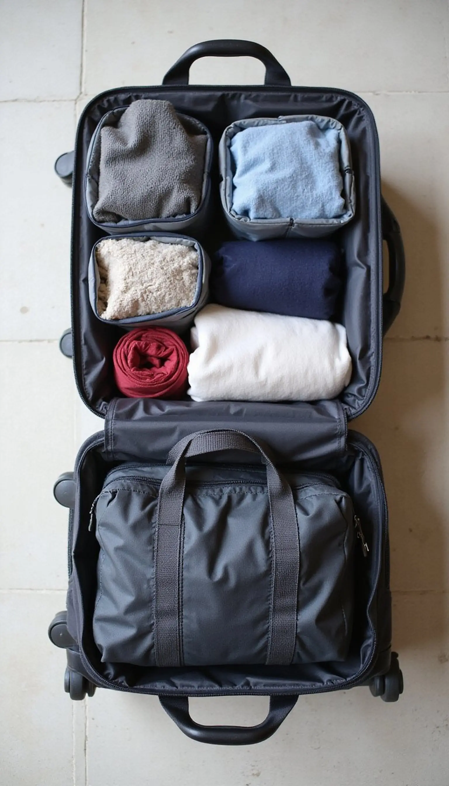 Layer smart: roll clothes, not bulk
