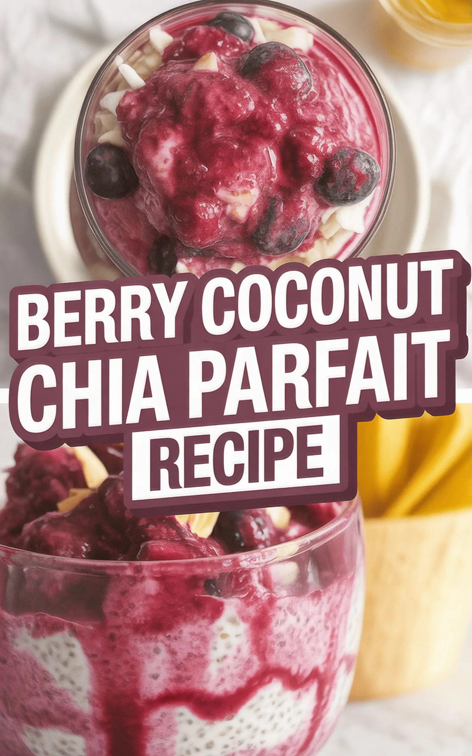 Berry Coconut Chia Parfait Recipe - easy recipe with step by step instructions