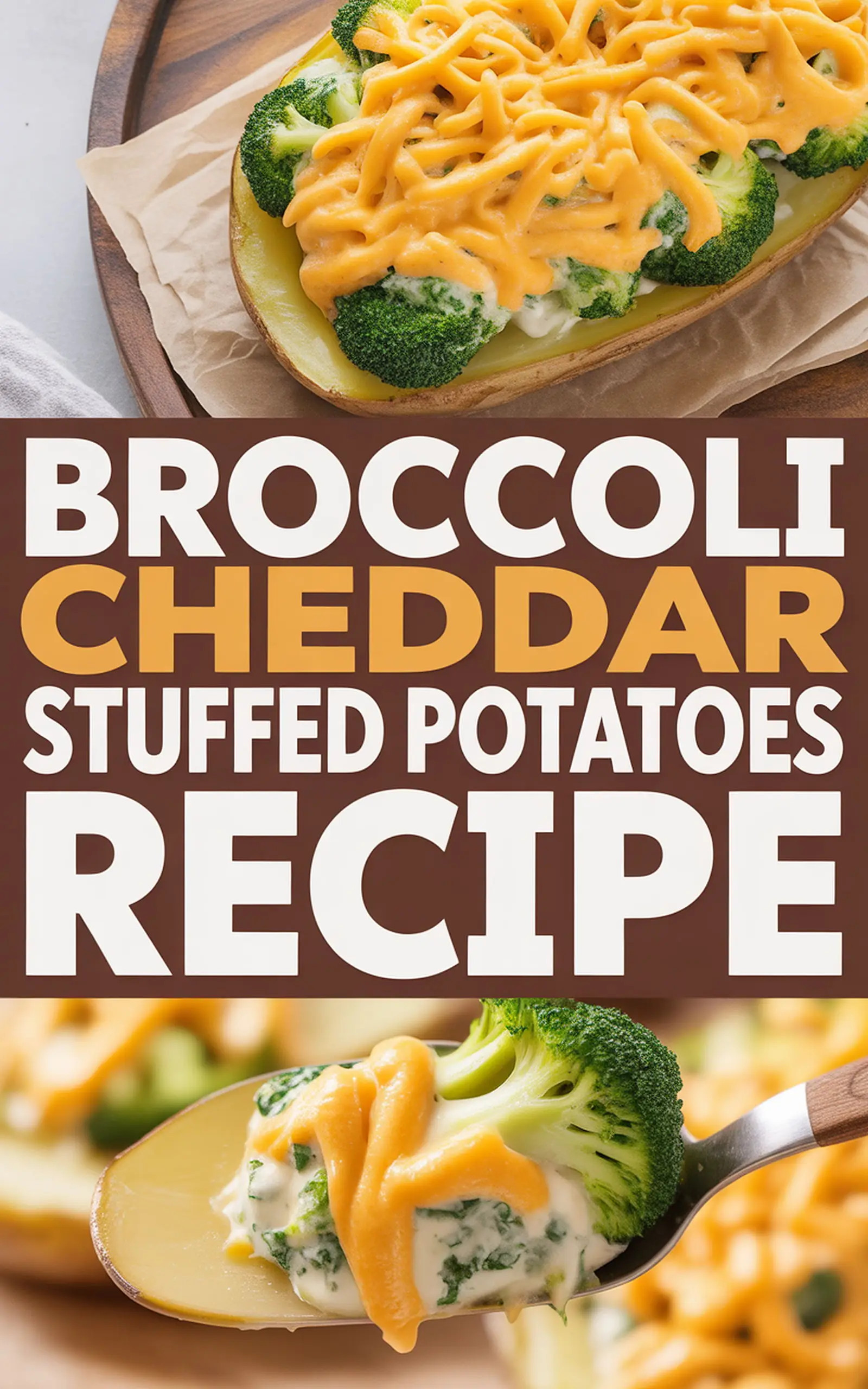 Broccoli Cheddar Stuffed Potatoes Recipe - easy recipe with step by step instructions